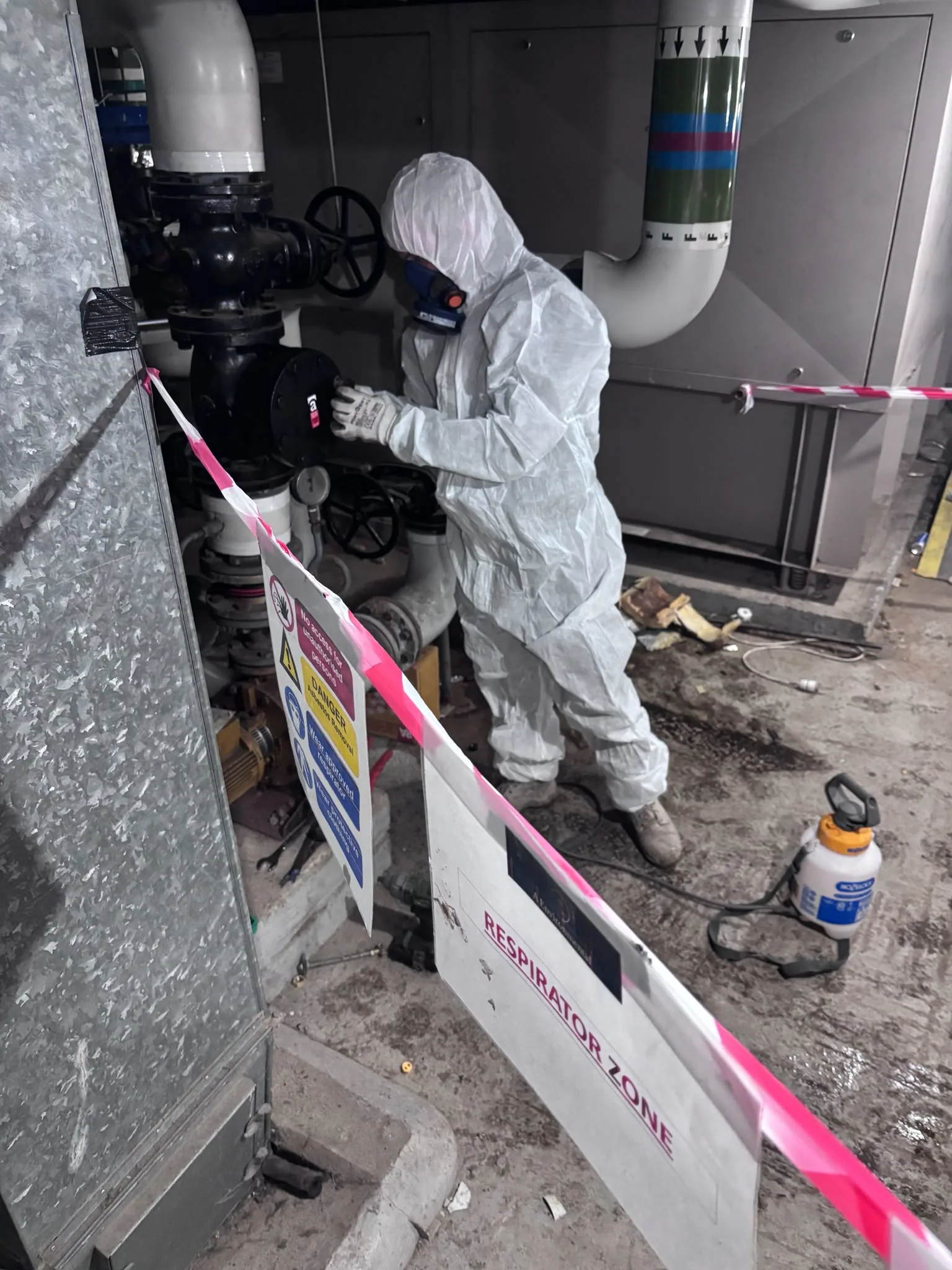 Asbestos artex removal from concrete soffit in Friern Barnet